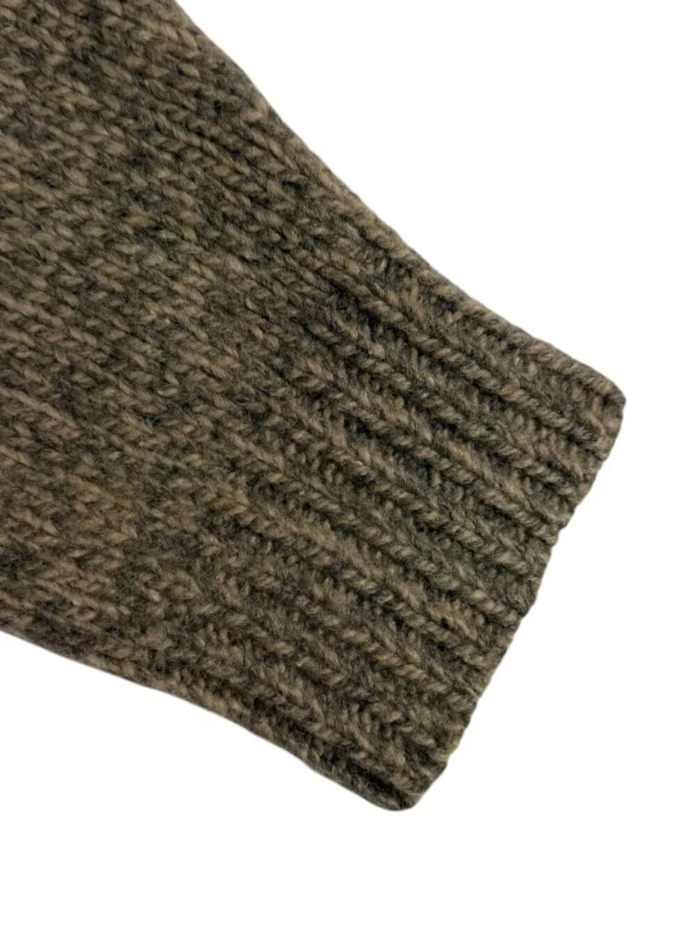 L.L.Bean 100% Lambswool Men's M  Crewneck Sweater Brown Heather Electric Grandpa